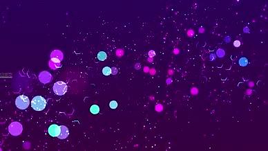 紫色梦幻抖音风六边形粒子光晕特效舞台背景视频的预览图